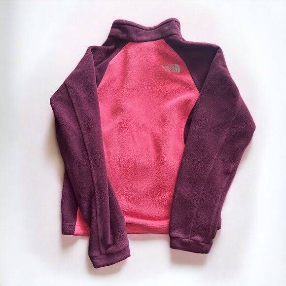 The North Face Pink and Red Full Zip Fleece Pullover Sweater - Picture 5 of 9